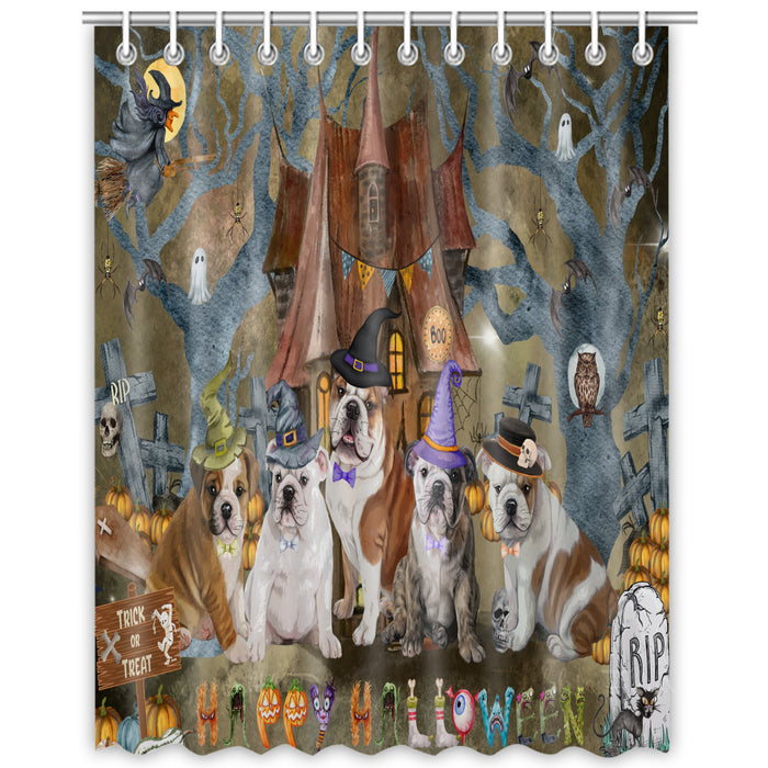 Bulldog Shower Curtain: Explore a Variety of Designs, Custom, Personalized, Waterproof Bathtub Curtains for Bathroom with Hooks, Gift for Dog and Pet Lovers