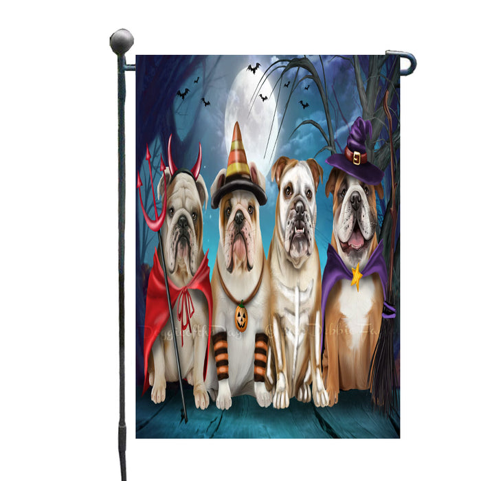 Halloween Trick or Treat Bulldogs Garden Flags Outdoor Decor for Homes and Gardens Double Sided Garden Yard Spring Decorative Vertical Home Flags Garden Porch Lawn Flag for Decorations
