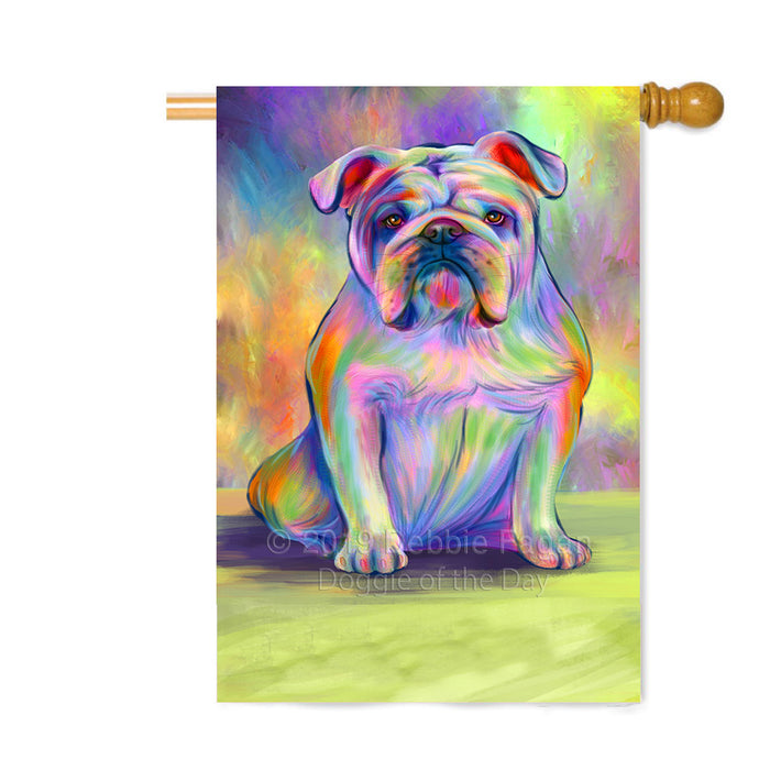 Personalized Paradise Wave Bulldog Custom House Flag FLG-DOTD-A60077