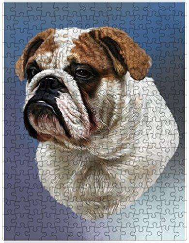 Bulldogs Dog Puzzle with Photo Tin D071