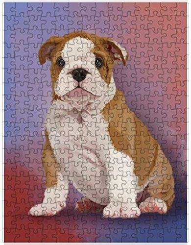 Bulldogs Dog Puzzle with Photo Tin D074