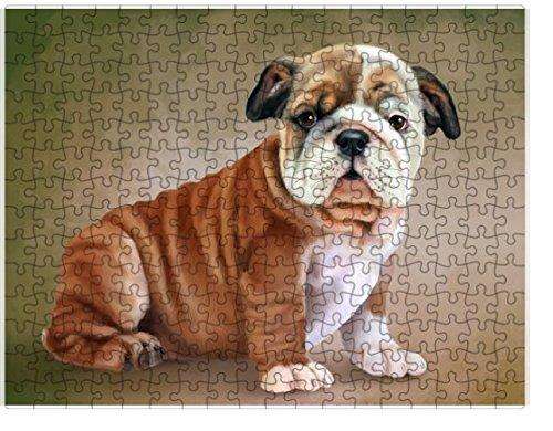 Bulldogs Dog Puzzle with Photo Tin D076