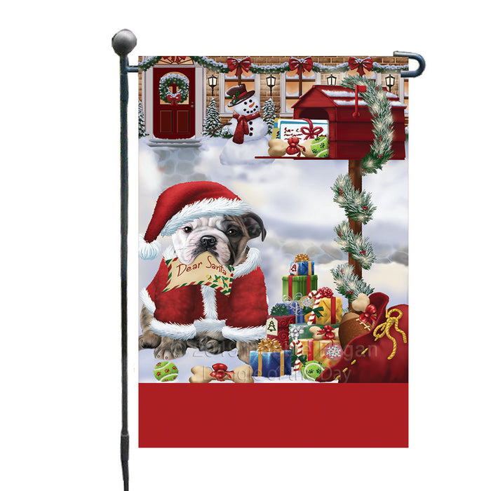 Personalized Happy Holidays Mailbox Bulldog Christmas Custom Garden Flags GFLG-DOTD-A59913
