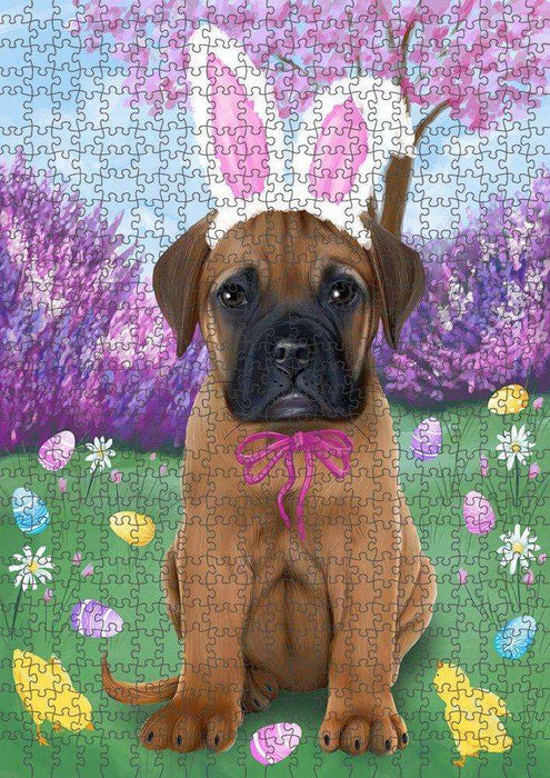 Bullmastiff Dog Easter Holiday Puzzle with Photo Tin PUZL50292