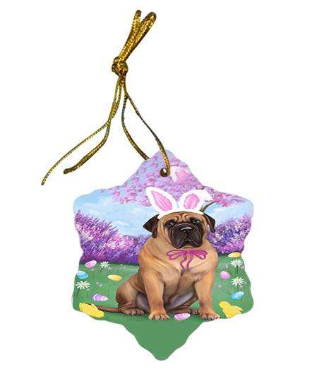 Bullmastiff Dog Easter Holiday Star Porcelain Ornament SPOR49074