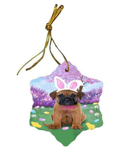Bullmastiff Dog Easter Holiday Star Porcelain Ornament SPOR49075