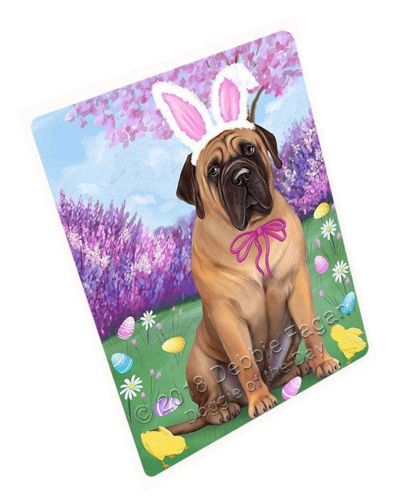 Bullmastiff Dog Easter Holiday Tempered Cutting Board C51111 (Large 16" x 12")