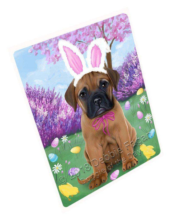 Bullmastiff Dog Easter Holiday Tempered Cutting Board C51117