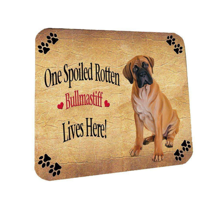 Bullmastiff Spoiled Rotten Dog Coasters Set of 4