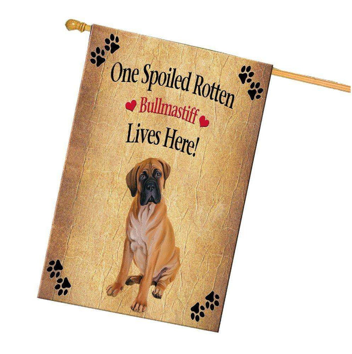 Bullmastiff Spoiled Rotten Dog House Flag