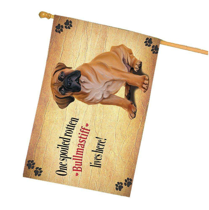 Bullmastiff Spoiled Rotten Dog House Flag