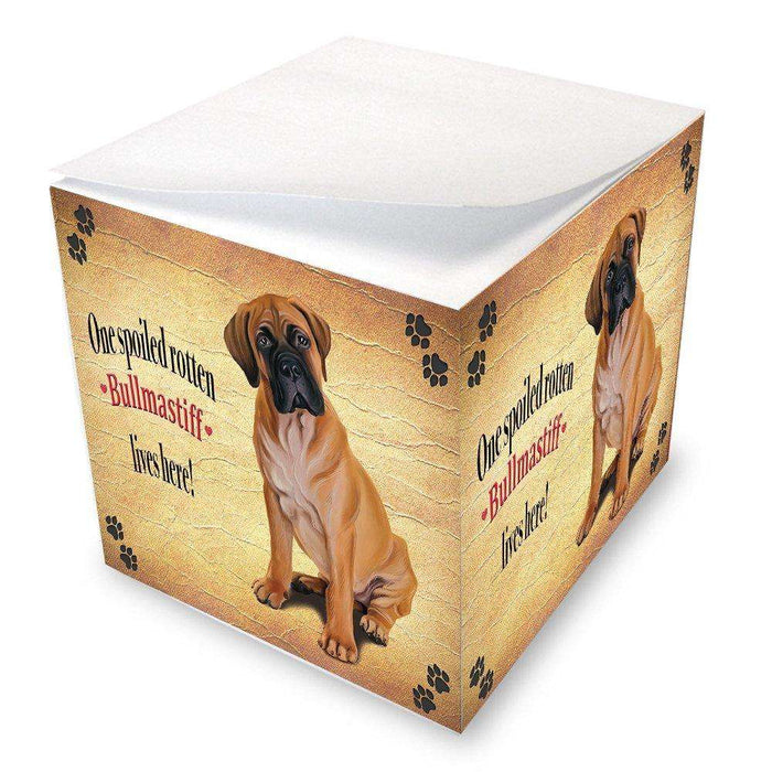 Bullmastiff Spoiled Rotten Dog Note Cube