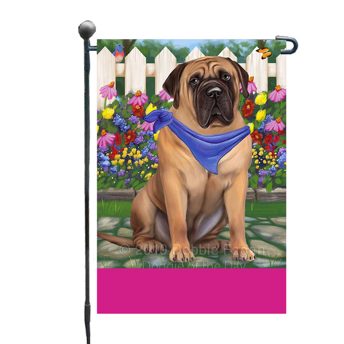 Personalized Spring Floral Bullmastiff Dog Custom Garden Flags GFLG-DOTD-A62796