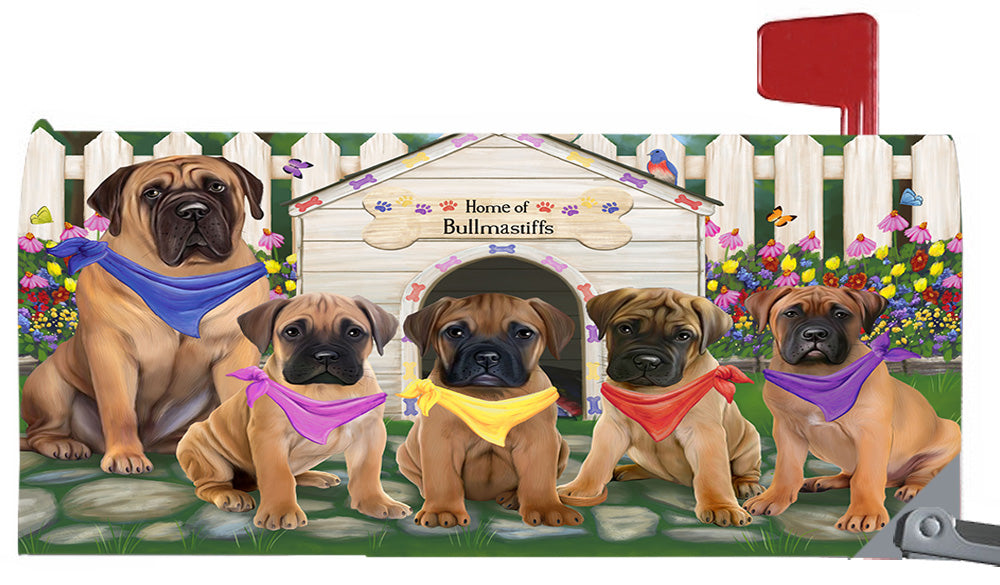 Spring Dog House Bullmastiff Dogs Magnetic Mailbox Cover MBC48631