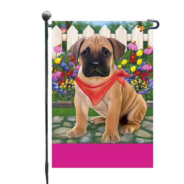 Personalized Spring Floral Bullmastiff Dog Custom Garden Flags GFLG-DOTD-A62798