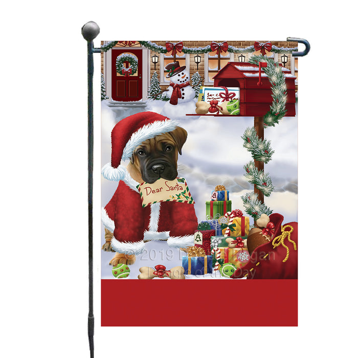 Personalized Happy Holidays Mailbox Bullmastiff Dog Christmas Custom Garden Flags GFLG-DOTD-A59914