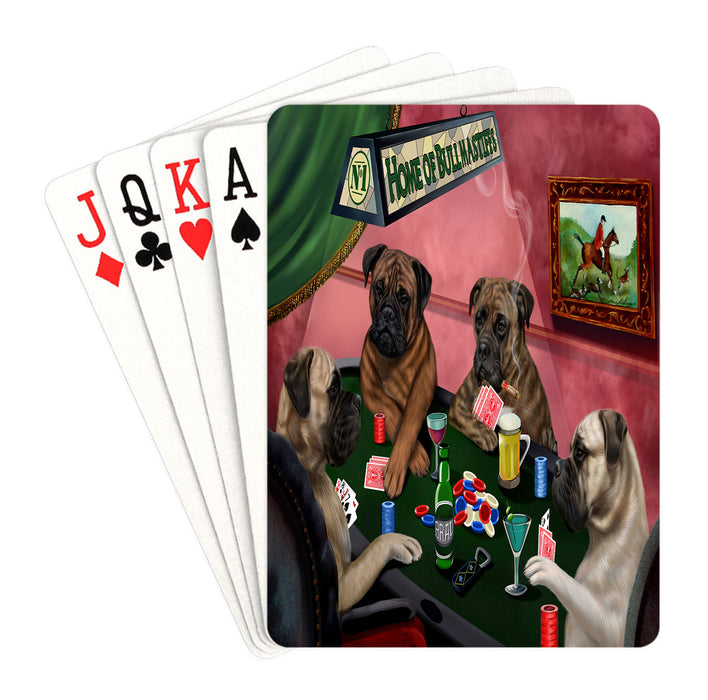 Home of Bullmastiff Dogs Playing Poker Playing Card Decks
