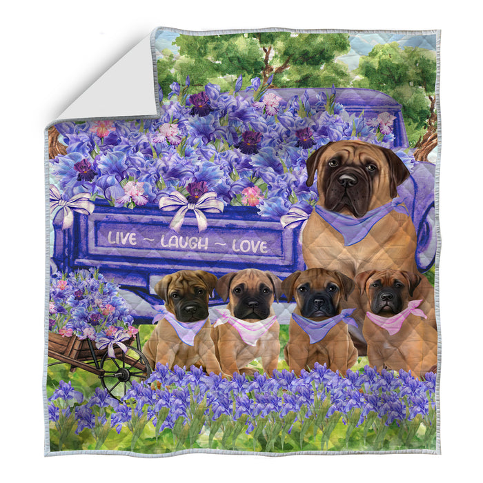 Bullmastiff Bedspread Quilt, Bedding Coverlet Quilted, Explore a Variety of Designs, Personalized, Custom, Dog Gift for Pet Lovers