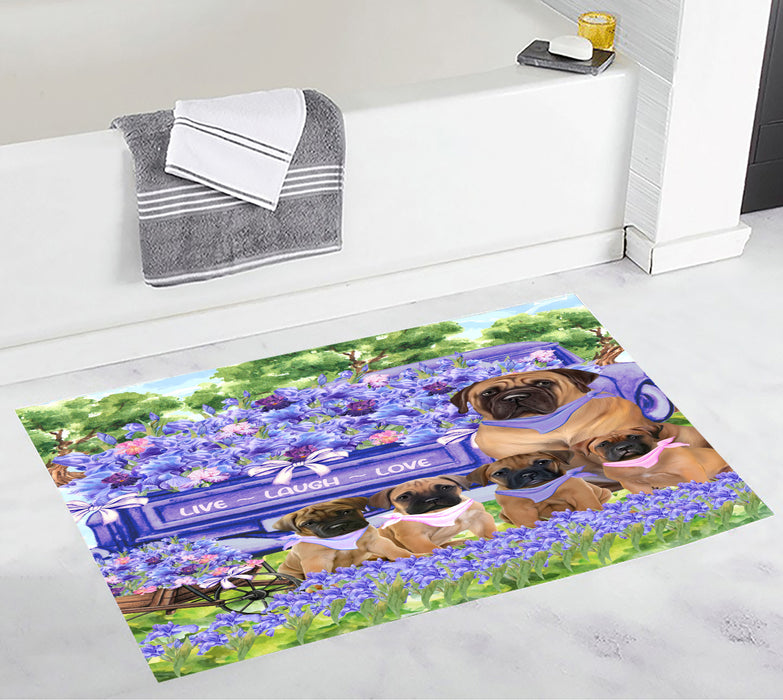 Bullmastiff Anti-Slip Bath Mat, Explore a Variety of Designs, Soft and Absorbent Bathroom Rug Mats, Personalized, Custom, Dog and Pet Lovers Gift