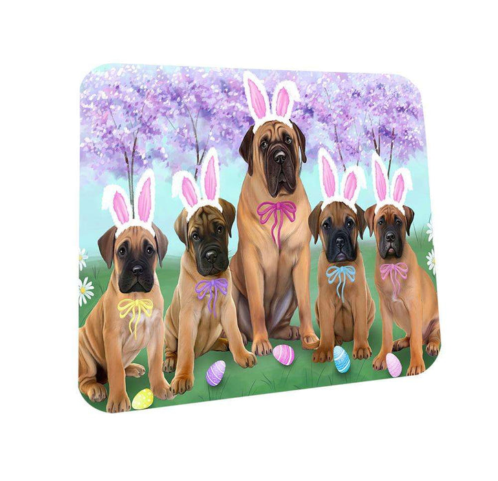 Bullmastiffs Dog Easter Holiday Coasters Set of 4 CST49043