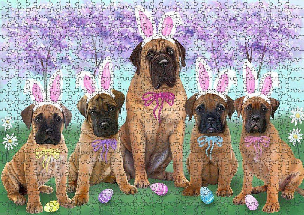 Bullmastiffs Dog Easter Holiday Puzzle with Photo Tin PUZL50295