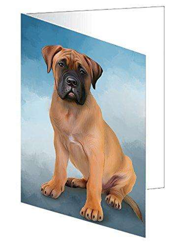 Bullmastiffs Dog Handmade Artwork Assorted Pets Greeting Cards and Note Cards with Envelopes for All Occasions and Holiday Seasons D133