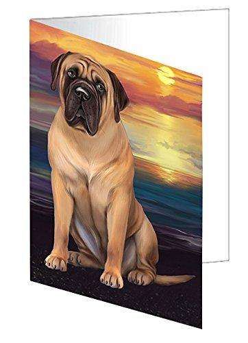 Bullmastiffs Dog Handmade Artwork Assorted Pets Greeting Cards and Note Cards with Envelopes for All Occasions and Holiday Seasons D481