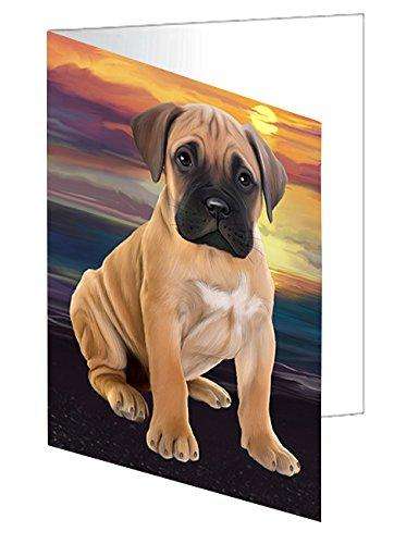 Bullmastiffs Dog Handmade Artwork Assorted Pets Greeting Cards and Note Cards with Envelopes for All Occasions and Holiday Seasons D482