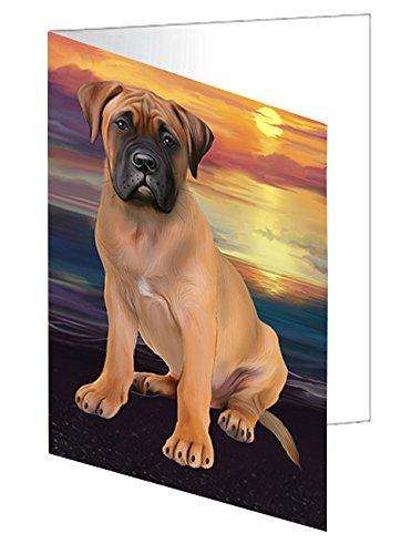 Bullmastiffs Dog Handmade Artwork Assorted Pets Greeting Cards and Note Cards with Envelopes for All Occasions and Holiday Seasons D484