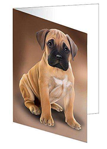 Bullmastiffs Dog Handmade Artwork Assorted Pets Greeting Cards and Note Cards with Envelopes for All Occasions and Holiday Seasons D487