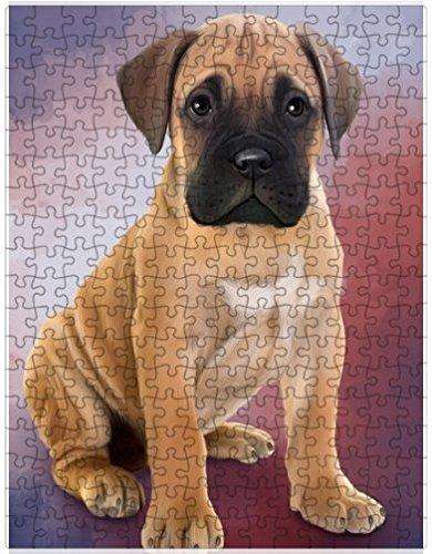 Bullmastiffs Dog Puzzle with Photo Tin D079