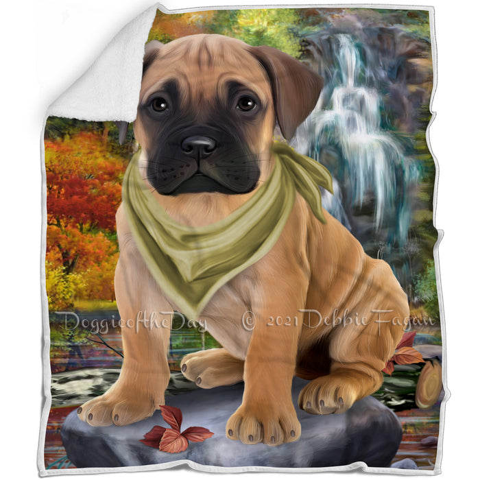 Scenic Waterfall Bullmastiff Dog Blanket BLNKT83406