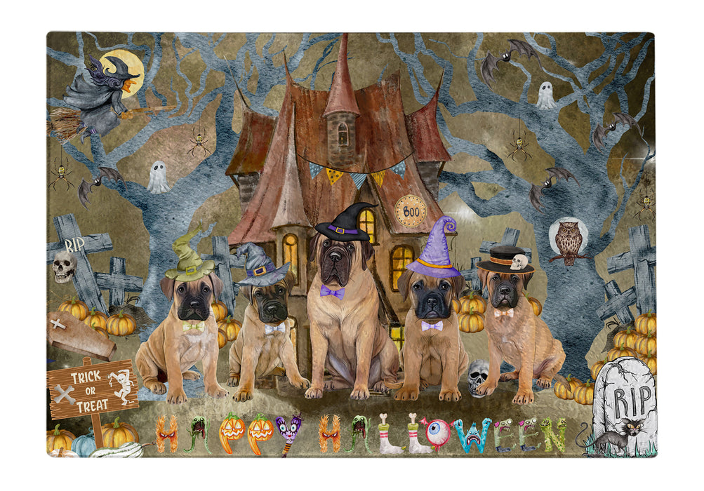 Bullmastiff Tempered Glass Cutting Board: Explore a Variety of Custom Designs, Personalized, Scratch and Stain Resistant Boards for Kitchen, Gift for Dog and Pet Lovers