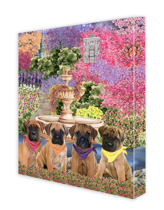 Bullmastiff Canvas: Explore a Variety of Designs, Custom, Digital Art Wall Painting, Personalized, Ready to Hang Halloween Room Decor, Pet Gift for Dog Lovers