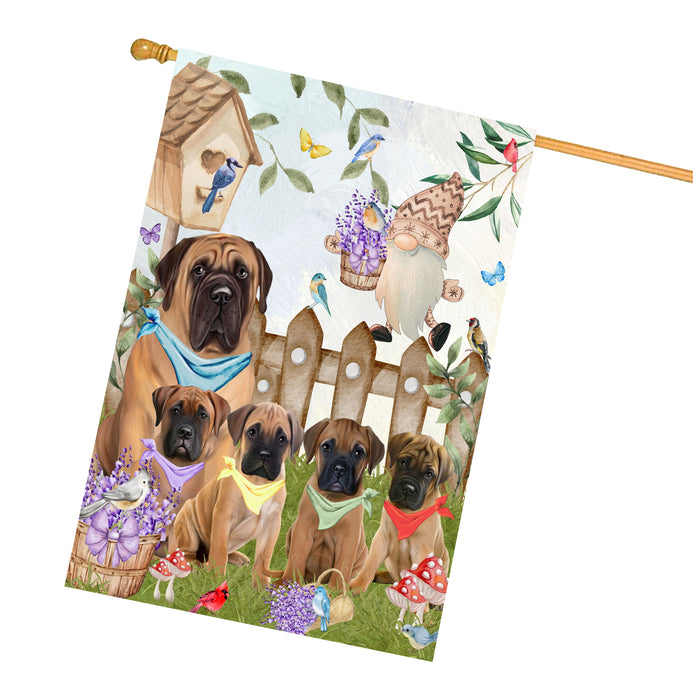 Bullmastiff Dogs House Flag: Explore a Variety of Designs, Custom, Personalized, Weather Resistant, Double-Sided, Home Outside Yard Decor for Dog and Pet Lovers