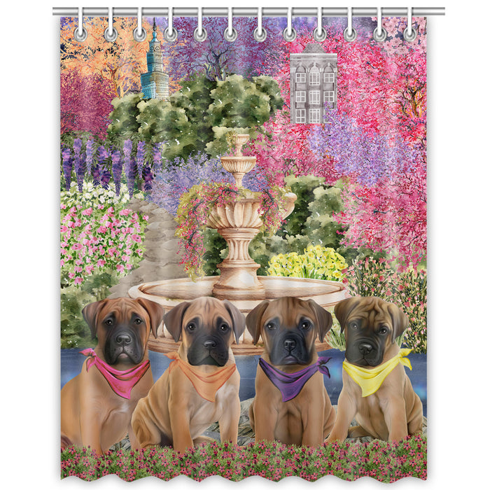 Bullmastiff Shower Curtain, Explore a Variety of Custom Designs, Personalized, Waterproof Bathtub Curtains with Hooks for Bathroom, Gift for Dog and Pet Lovers