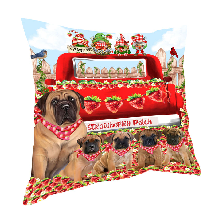 Bullmastiff Throw Pillow: Explore a Variety of Designs, Cushion Pillows for Sofa Couch Bed, Personalized, Custom, Dog Lover's Gifts