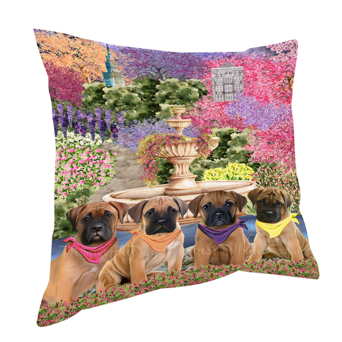Bullmastiff Pillow, Explore a Variety of Personalized Designs, Custom, Throw Pillows Cushion for Sofa Couch Bed, Dog Gift for Pet Lovers