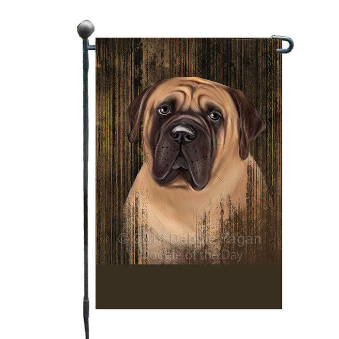 Personalized Rustic Bullmastiff Dog Custom Garden Flag GFLG63466