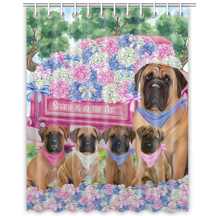 Bullmastiff Shower Curtain, Personalized Bathtub Curtains for Bathroom Decor with Hooks, Explore a Variety of Designs, Custom, Pet Gift for Dog Lovers