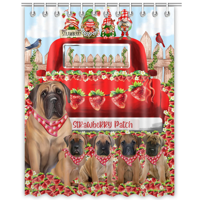 Bullmastiff Shower Curtain, Personalized Bathtub Curtains for Bathroom Decor with Hooks, Explore a Variety of Designs, Custom, Pet Gift for Dog Lovers
