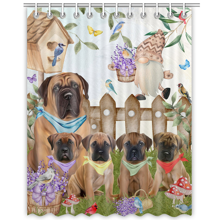 Bullmastiff Shower Curtain, Explore a Variety of Personalized Designs, Custom, Waterproof Bathtub Curtains with Hooks for Bathroom, Dog Gift for Pet Lovers
