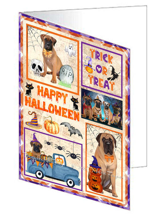 Happy Halloween Trick or Treat Cairn Terrier Dogs Handmade Artwork Assorted Pets Greeting Cards and Note Cards with Envelopes for All Occasions and Holiday Seasons GCD76454
