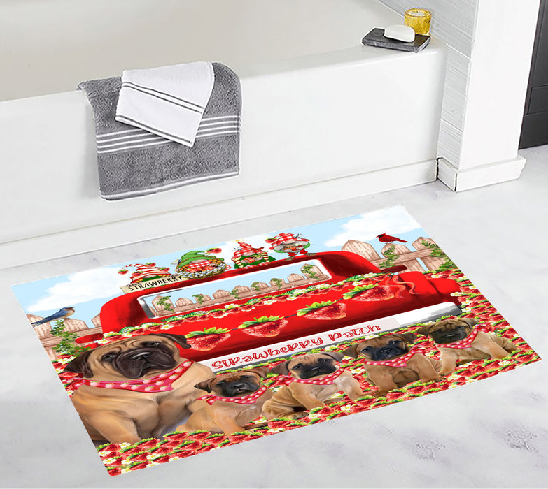 Bullmastiff Bath Mat: Non-Slip Bathroom Rug Mats, Custom, Explore a Variety of Designs, Personalized, Gift for Pet and Dog Lovers