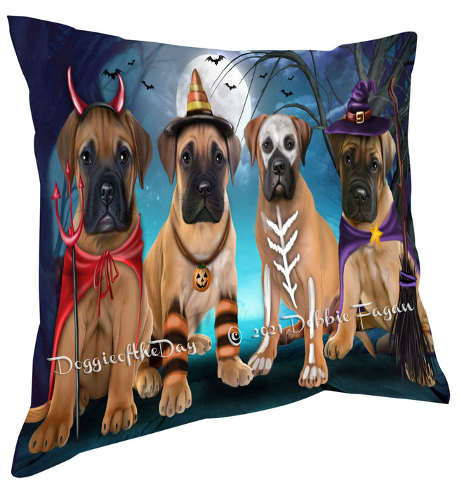 Happy Halloween Trick or Treat Bullmastiff Dogs Pillow with Top Quality High-Resolution Images - Ultra Soft Pet Pillows for Sleeping - Reversible & Comfort - Ideal Gift for Dog Lover - Cushion for Sofa Couch Bed - 100% Polyester, PILA88486