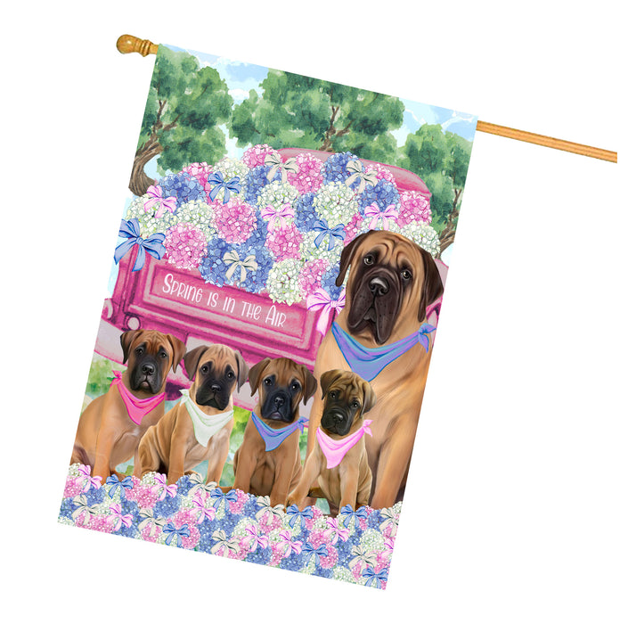 Bullmastiff Dogs House Flag: Explore a Variety of Personalized Designs, Double-Sided, Weather Resistant, Custom, Home Outside Yard Decor for Dog and Pet Lovers