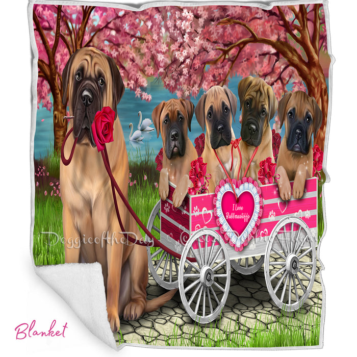 Mother's Day Gift Basket Bullmastiff Dogs Blanket, Pillow, Coasters, Magnet, Coffee Mug and Ornament