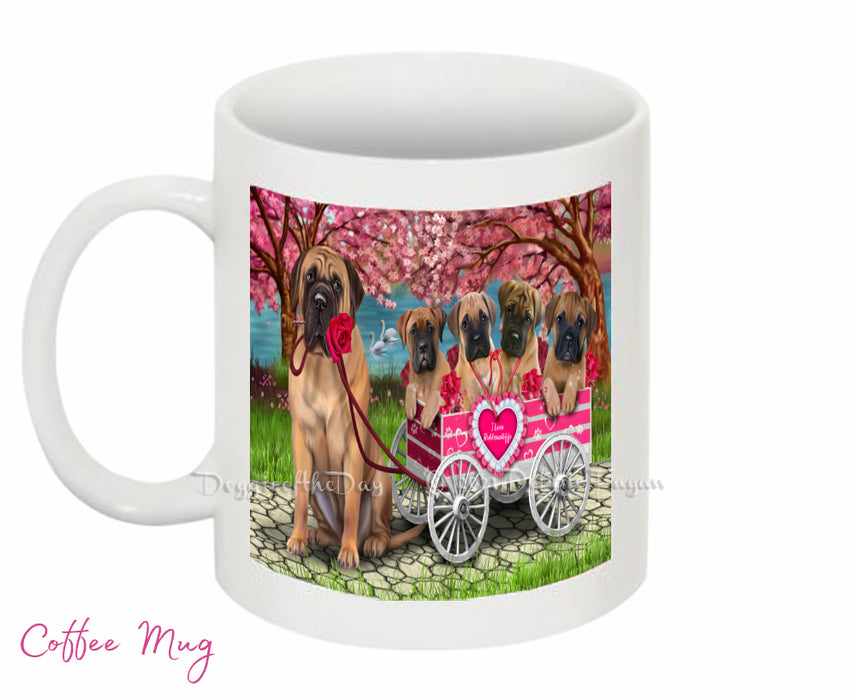 Mother's Day Gift Basket Bullmastiff Dogs Blanket, Pillow, Coasters, Magnet, Coffee Mug and Ornament