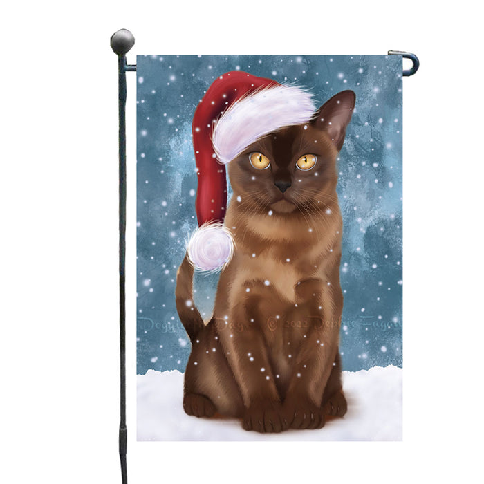 Christmas Let it Snow Burmese Cat Garden Flags Outdoor Decor for Homes and Gardens Double Sided Garden Yard Spring Decorative Vertical Home Flags Garden Porch Lawn Flag for Decorations GFLG68792
