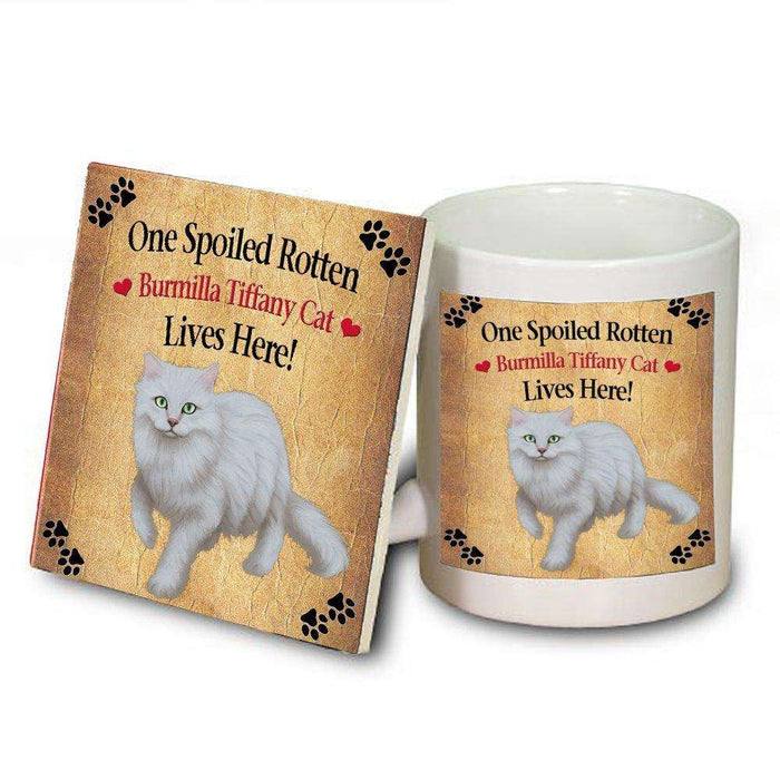 Burmilla Tiffany Spoiled Rotten Cat Mug and Coaster Set